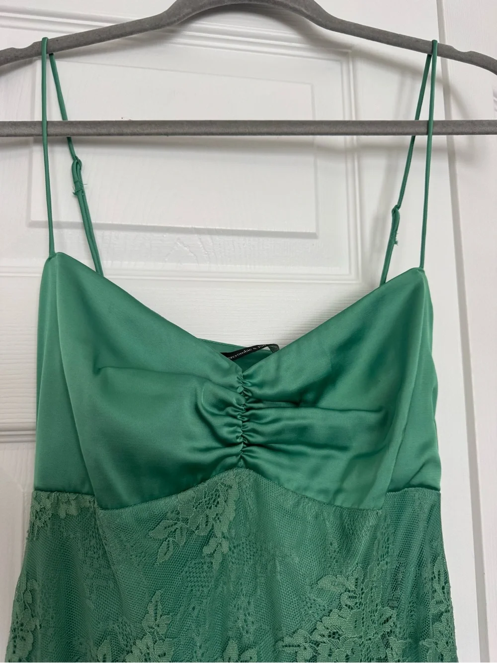 Abercrombie & Fitch Mint Green Julia Lace Maxi Slip Dress
